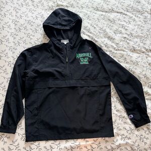 Champion Black Jacket with Green Accents